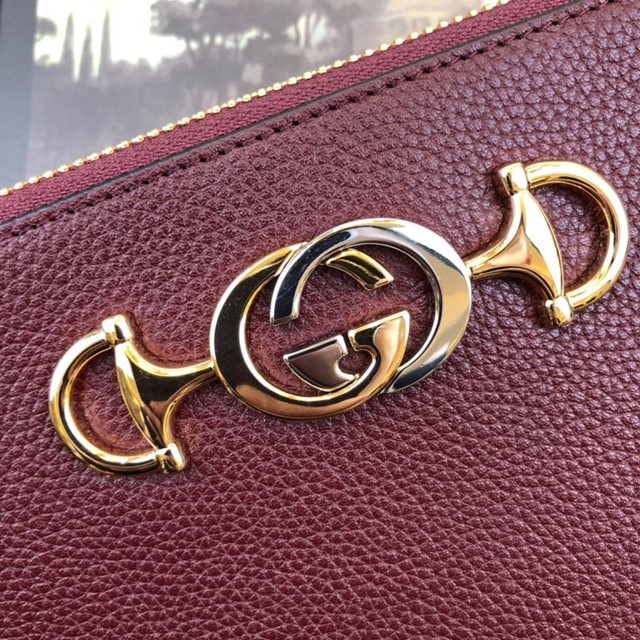 Gucci手包 570728 古馳2019新款Zumi系列 互扣式G馬銜扣 Gucci女士手拿包  gqy3189